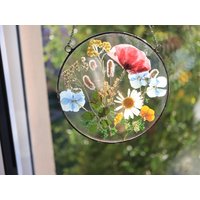 Mohnblume Blumendrucke, Vergissmeinnicht Baby Atem Blumendeko Geschenke Für Mutter Geburtstagsgeschenke, Geschenk Frau, Fenster Suncatcher Mohnblume Blumendrucke, Vergissmeinnicht Baby Atem Blumendeko Geschenke Für Mutter Geburtstagsgeschenke, Geschenk Frau, Fenster Suncatcher von LapisGlassArt