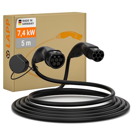 Lapp Mobility Helix Typ 2 Ladekabel 7,4 kW/Selbstaufrollend / 32 A / 1-Phasig/E-Auto Ladekabel/Mode 3 / 5m von Lapp