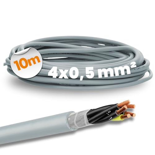 10 Meter Lapp 0026102 ÖLFLEX CLASSIC FD 810 Steuerleitung 4x0,5 mm² grau mit grün-gelbem Schutzleiter I hochflexible Schleppkettenleitung I PVC-Kabel für Schleppkette 4G0,5 I Steuerkabel 4 adrig 10 Meter Lapp 0026102 ÖLFLEX CLASSIC FD 810 Steuerleitung 4x0,5 mm² grau mit grün-gelbem Schutzleiter I hochflexible Schleppkettenleitung I PVC-Kabel für Schleppkette 4G0,5 I Steuerkabel 4 adrig von Lapp
