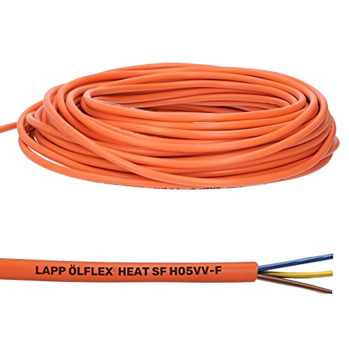 10 Meter Lapp 0027590 Ölflex SF H05VV-F PVC Anschlussleitung 2x0,75 mm² I Elektrokabel 2x0,75 mm² ohne grün-gelben Schutzleiter I Stromkabel orange von Lapp