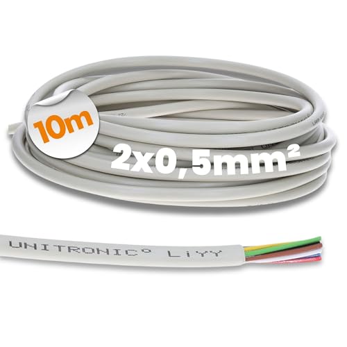 10 Meter Lapp 0028502 LiYY Steuerleitung 2x0,5 mm² I Datenkabel 2 adrig I LED Verlängerung Kabel I Datenleitung I Signalkabel von Lapp