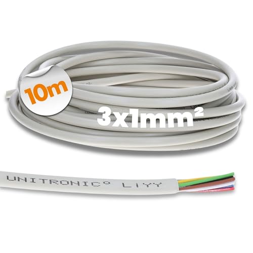 10 Meter Lapp 0028703 UNITRONIC LiYY PVC-Datenleitung 3x1mm² I Signalleitung I Klingelkabel I Verlängerung LED Kabel 3-adrig 10 Meter Lapp 0028703 UNITRONIC LiYY PVC-Datenleitung 3x1mm² I Signalleitung I Klingelkabel I Verlängerung LED Kabel 3-adrig von Lapp