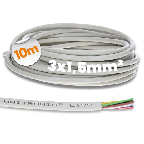 10 Meter Lapp 0028803 UNITRONIC LiYY PVC-Datenleitung 3x1,5mm² I Signalleitung I Klingelkabel I Verlängerung LED Kabel 3-adrig 10 Meter Lapp 0028803 UNITRONIC LiYY PVC-Datenleitung 3x1,5mm² I Signalleitung I Klingelkabel I Verlängerung LED Kabel 3-adrig von Lapp