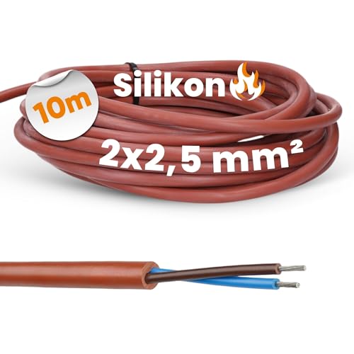 10 Meter Lapp 0046019 Ölflex Heat 180 Silikon-Kabel 2x2,5 mm² I Silikonleitung I Saunakabel SiHF I Saunaofen Kabel 10 m von Lapp