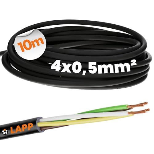 10 Meter Lapp 1030257 LiYY PVC- Steuerleitung 4x0,5 mm² schwarz I LED Kabel 4 adrig I Datenleitung I Signalleitung I lötbares Kabel 10 Meter Lapp 1030257 LiYY PVC- Steuerleitung 4x0,5 mm² schwarz I LED Kabel 4 adrig I Datenleitung I Signalleitung I lötbares Kabel von Lapp