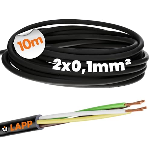 10 Meter Lapp 1030279 LiYY PVC- Steuerleitung 2x1 mm² schwarz I LED Kabel 2 adrig I Datenleitung I Signalleitung I lötbares Kabel 10 Meter Lapp 1030279 LiYY PVC- Steuerleitung 2x1 mm² schwarz I LED Kabel 2 adrig I Datenleitung I Signalleitung I lötbares Kabel von Lapp