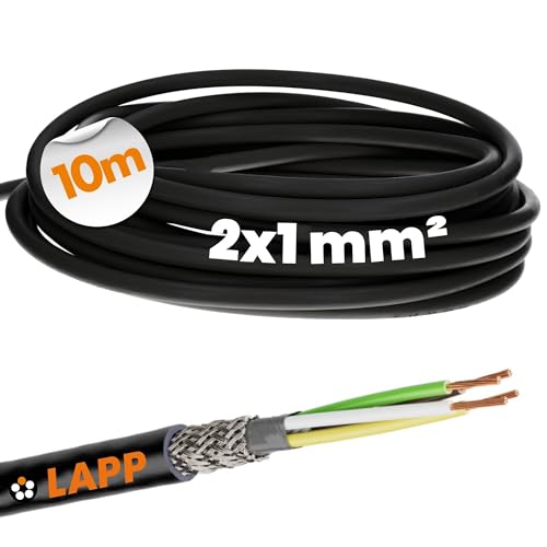 10 Meter Lapp 1030540 LiYCY geschirmte Steuerleitung 2x1 mm² I UV-resistent I Signalkabel 2 adrig I Datenkabel für Außenbereich I Lötkabel I Verbindungsleitung LED I Anschlussleitung schwarz 10 Meter Lapp 1030540 LiYCY geschirmte Steuerleitung 2x1 mm² I UV-resistent I Signalkabel 2 adrig I Datenkabel für Außenbereich I Lötkabel I Verbindungsleitung LED I Anschlussleitung schwarz von Lapp