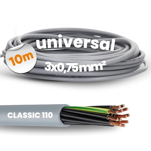 10 Meter Lapp 1119103 Ölflex Classic 110 PVC-Steuerleitung 3x0,75 mm² mit grün-gelben Schutzleiter 3G0,75mm² I Steuerkabel 3 adrig I Kabel 3 adrig 10 Meter Lapp 1119103 Ölflex Classic 110 PVC-Steuerleitung 3x0,75 mm² mit grün-gelben Schutzleiter 3G0,75mm² I Steuerkabel 3 adrig I Kabel 3 adrig von Lapp