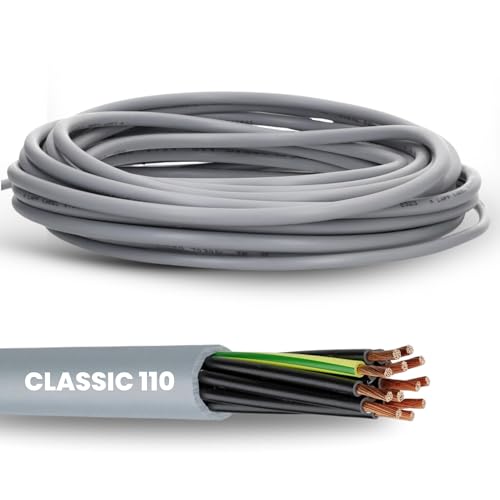 10 Meter Lapp 1119503 Ölflex Classic 110 PVC-Steuerleitung 3x4 mm² grau mit Schutzleiter I 300/500V I chemisch- und ölbeständig I feindrähtig I flexibles Steuerkabel 3 adrig für Maschinenbau von Lapp