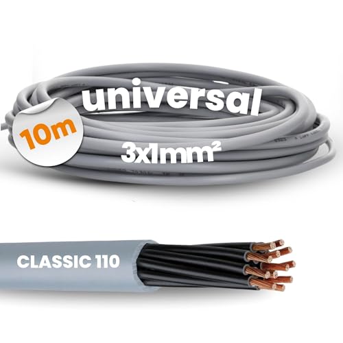 Lapp 10 Meter 1119853 Ölflex Classic 110 PVC Steuerleitung 3x1 mm² ohne grün-gelben Schutzleiter I Steuerkabel 3 adrig I Kabel 3 adrig von Lapp