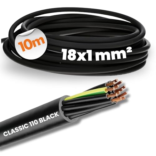 10 Meter Lapp 1120284 Ölflex Classic 110 Black 0,6/1kV PVC Steuerleitung 18x1 mm² mit Schutzleiter I Außenbereich I flammwidrig I Kabel 18 adrig I Anschlussleitung 18G1,0 10 Meter Lapp 1120284 Ölflex Classic 110 Black 0,6/1kV PVC Steuerleitung 18x1 mm² mit Schutzleiter I Außenbereich I flammwidrig I Kabel 18 adrig I Anschlussleitung 18G1,0 von Lapp