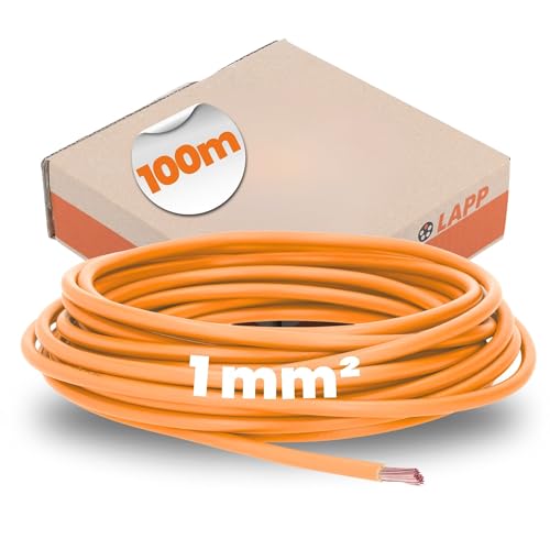 Lapp 4510093 PVC Einzelader H05V-K 1 mm² Orange 100m I Stromkabel 1x1mm² flexibel I Litzenleitung für Elektroinstallation I Einzellitze PVC I Hauskabel Orange I Anschlusskabel Lapp 4510093 PVC Einzelader H05V-K 1 mm² Orange 100m I Stromkabel 1x1mm² flexibel I Litzenleitung für Elektroinstallation I Einzellitze PVC I Hauskabel Orange I Anschlusskabel von Lapp