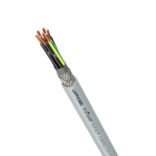 10m Lapp 1136204 ÖLFLEX CLASSIC 115 CY 4G1 I Steuerleitung I geschirmtes Kabel I flexibles Steuerkabel PVC I graues Kabel 4-adrig I nummerierte Adern I PVC-Isolierung von Lapp