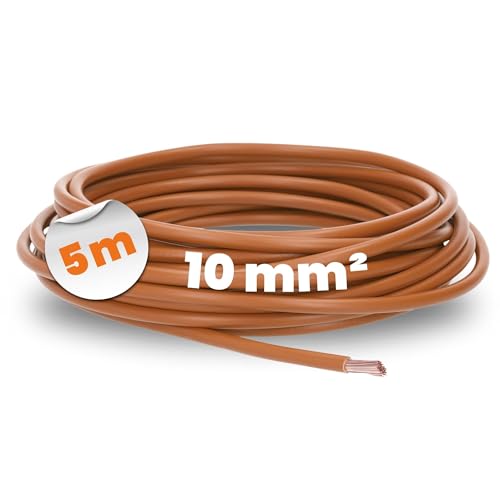 5 Meter Lapp 4520035 H07V-K 10 mm² braun I Verdrahtungsleitung I Aderleitung flexibel I PVC-Einzelader I Litze 10mm2 I Verdrahtung von LAPP MOBILITY