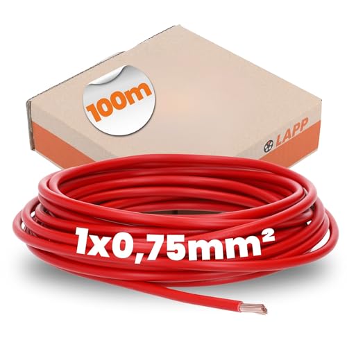 Kalitec 10 Meter H05V-K 0,75 mm² rot Verdrahtungsleitung I Aderleitung I PVC Einzelader I Litze 0,75mm2 I Verdrahtung feindrätig I Einzelleitung flexibel I Kabel eindrähtig I Schaltdraht flammwidrig Kalitec 10 Meter H05V-K 0,75 mm² rot Verdrahtungsleitung I Aderleitung I PVC Einzelader I Litze 0,75mm2 I Verdrahtung feindrätig I Einzelleitung flexibel I Kabel eindrähtig I Schaltdraht flammwidrig von Lapp