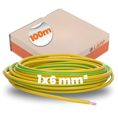 LAPP 4520004-100 Litze H07V-K 1 x 6mm² Gruen, Gelb 100m von Lapp