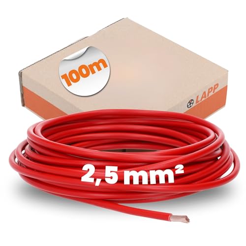 Lapp Kabel 4520042 PVC Einzelader H07V-K 2,5 mm² Rot, 100m von Lapp