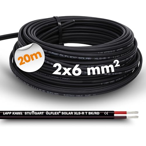 LappKabel Bund Lapp ÖLFLEX SOLAR XLS-R T BK/RD Solarkabel Zwillingsleitung 20m 2x6mm² LappKabel Bund Lapp ÖLFLEX SOLAR XLS-R T BK/RD Solarkabel Zwillingsleitung 20m 2x6mm² von Lapp