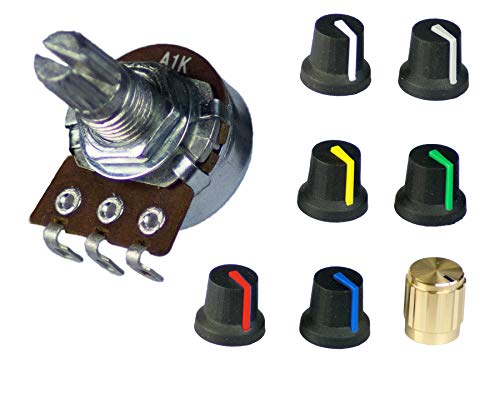 Potentiometer mono logarithmisch 1K | 2,2K | 5K | 10K | 22K | 50K | 100K | 220K | 500K | Drehregler Poti Ösen (2,2K) von Lapp
