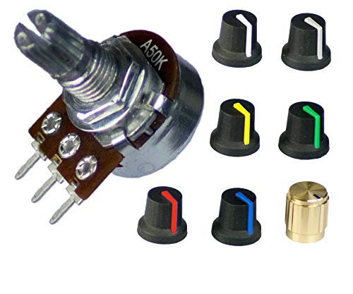 Potentiometer mono logarithmisch 1K | 2,2K | 5K | 10K | 22K | 50K | 100K | 220K | 500K | Drehregler Poti Pins (5K) von Lapp
