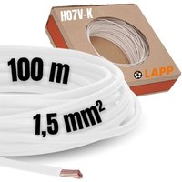 Lappkabel - 100m Lapp 4520051 pvc Einzelader H07V-K 1,5 mm² weiß von LappKabel