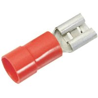 LAPP 63101050 Flachsteckhülse Steckbreite: 6.3 mm Steckdicke: 0.8 mm 180 ° Teilisoliert Rot 100 St. von LappKabel