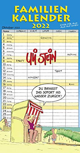 Uli Stein – Familienkalender 2022: Familienplaner mit 5 Spalten von Lappan Verlag