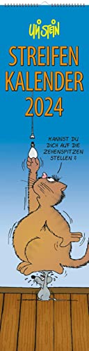 Uli Stein Streifenkalender 2024: Monatskalender für die Wand: Praktischer Terminplaner zum Aufhängen (Uli Stein Kalender 2024) von Lappan Verlag