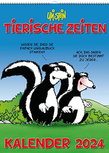 Uli Stein Tierische Zeiten 2024: Monatskalender für die Wand: Praktischer Terminplaner zum Aufhängen (Uli Stein Kalender 2024) von Lappan Verlag