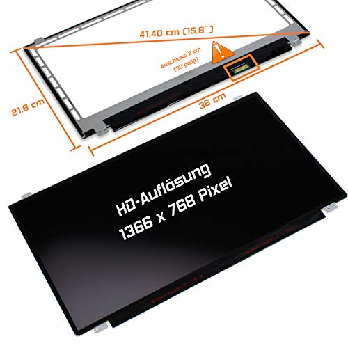 Laptiptop 15,6" LED Display matt passend für HP 15-Ay087cl 30Pin Bildschirm WXGA HD von Laptiptop
