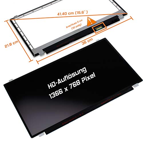 Laptiptop 15,6" LED Display matt passend für HP T8S80EA 30Pin Bildschirm WXGA HD von Laptiptop