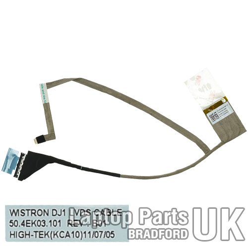 Laptop Parts UK (UK VAT Registered) Displaykabel Kompatibel mit Dell p/n: 50.4EK03.002, Bildschirm LCD-Cable Flexkabel von Laptop Parts UK (UK VAT Registered)