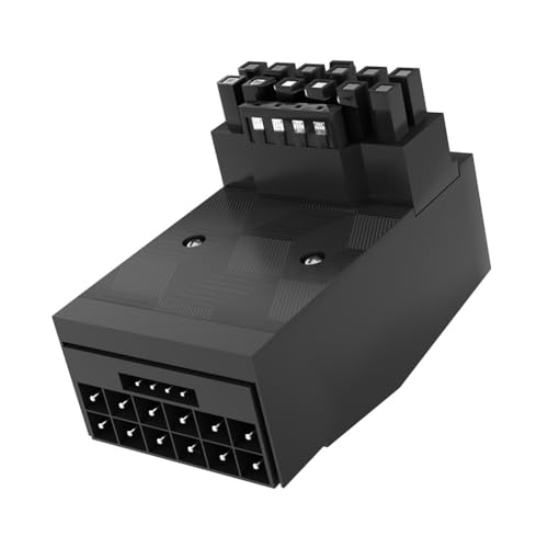 Lapyyne 12VHRWR 600W 5.0 Grafikkarte 12+4Pin Stecker 90 Grad Adapter ATX 3.0 16Pin Stecker auf Buchse Netzteil Adapter Langlebig Einfache Installation (B) von Lapyyne