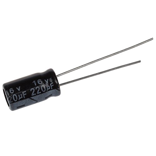Lapyyne 50 Stueck 220uF 16V Aluminium Elektrolyt Kondensator Radial 12.5x6mm von Lapyyne