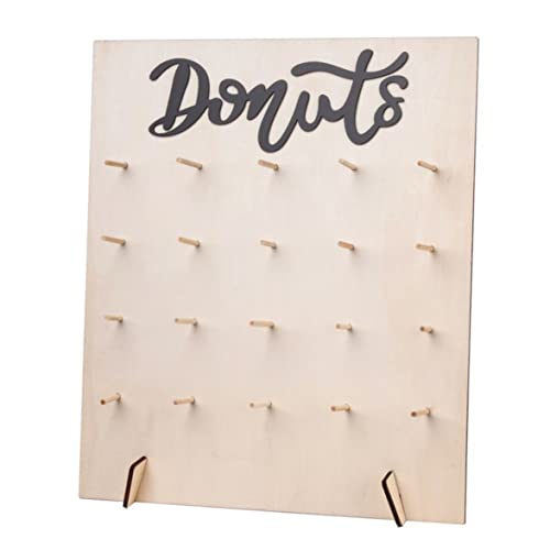 Donut Wall Display Ständer Holz Donut Halter passt zu 20 Donuts Food Buffet Bagel Halter Rack für Wachstumsparty, Hochzeit, Babypartydekorationen 2 Donut Wall von Laqerjc