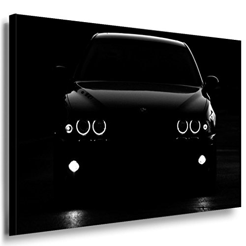 BMW Nacht Leinwandbild / LaraArt Bilder / Leinwand Bild + Mehrfarbig + Kunstdruck XXL a19-4 Wandbild 80 x 60 cm von LaraArt Bilder