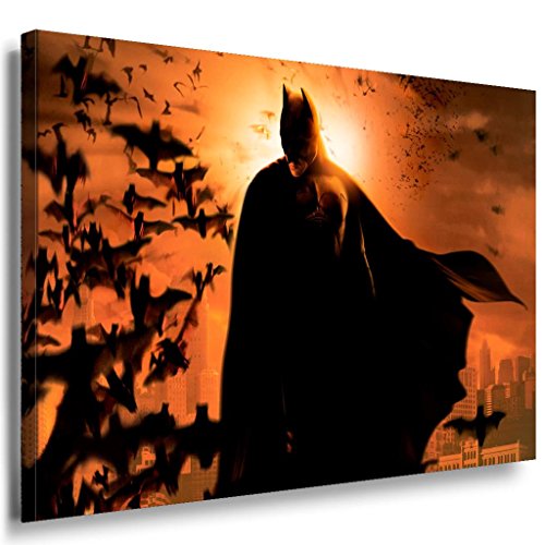 Batman Sonne Fledermaus Leinwandbild / LaraArt Bilder / Mehrfarbig + Kunstdruck XXL f12 Wandbild 120 x 80 cm von LaraArt Bilder
