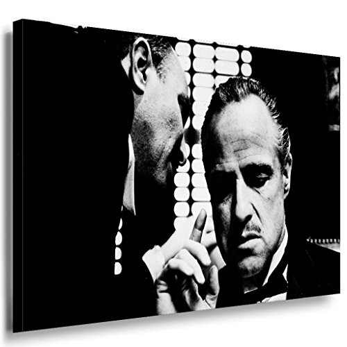 Godfather Leinwandbild LaraArt Bilder Schwarz Weiß Kunstdruck Wandbild 120 x 80 cm von LaraArt Bilder