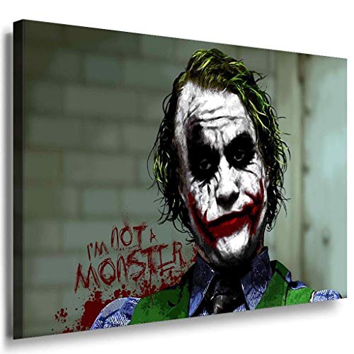 LaraArt Bilder I am not a monster Joker Leinwandbild / LaraArt Bilder / Mehrfarbig + Kunstdruck XXL f04 Wandbild 80 x 60 cm von LaraArt Bilder