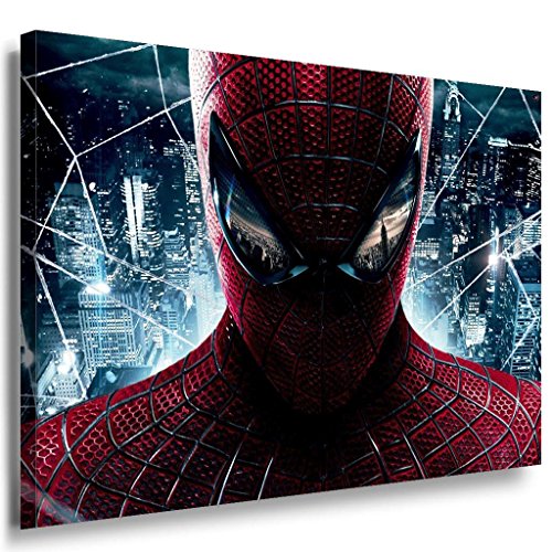 Spiderman Blick Leinwandbild / LaraArt Bilder / Mehrfarbig + Kunstdruck XXL f08 Wandbild 80 x 60 cm von LaraArt Bilder