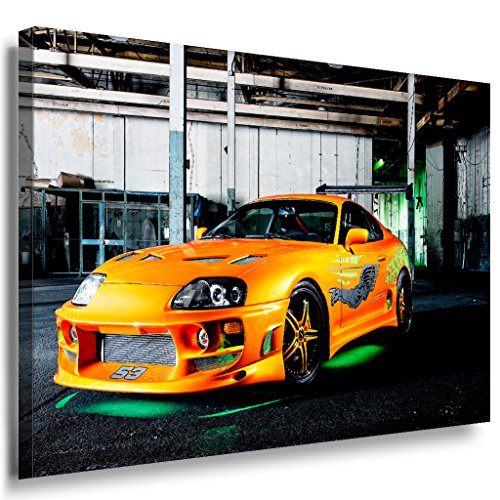 Toyota Supra Leinwandbild LaraArt Bilder Mehrfarbig Wandbild 40 x 30 cm von LaraArt Bilder
