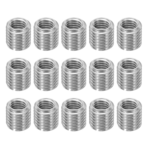 15 Gewindeeinsätze,Gewindehülse,M8 Bis M6 X 15 Mm gewindeadapter,Geschlitztes Design,Korrosionsbeständig und Rostbeständig,Robust und Langlebig,für Viele Orte Geeignet von Laralily