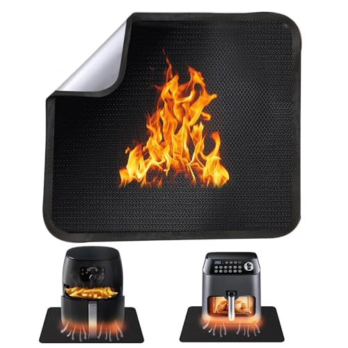 Feuerfeste Unterlage 30 * 30cm Hitzeschutzmatte Schwarz Hitzebeständige Unterlage Hitzebeständig bis 1000℃, Geeignet für Küchen Kamine Rasenflächen und Grillen im Freien. von Laralily