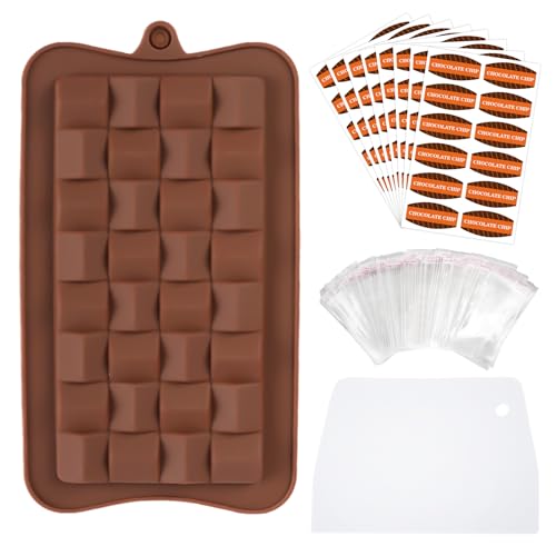 Schokoladenform Silikon Dubai,Dubai Schokoladenform,Schokoladenform Dubai,Schokoladenform für Dubai Schokolade,Zum Selbstgemachten Backen,Kommt mit 120 Aufklebern,100 Beuteln und 1 Schaber von Laralily