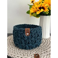 Korb Jasmin 16 X 11 cm Utensilo Häkelkorb Schmuckschale von LarasKreativkiste