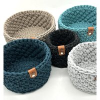 Utensilo Häkelkorb Schmuckschale Aufbewahrungskorb Höhe 10 cm Verschiedene Größen Zur Wahl von LarasKreativkiste