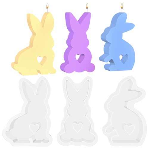 Larber 3pcs Osterhase Silikonform Kerzenhalter Ostern Silikonform Hase Ostern für Die Herstellung Von 3D Kerze Seife Gips Ostergeschenke Ostertag Party Supplies Larber 3pcs Osterhase Silikonform Kerzenhalter Ostern Silikonform Hase Ostern für Die Herstellung Von 3D Kerze Seife Gips Ostergeschenke Ostertag Party Supplies von Larber