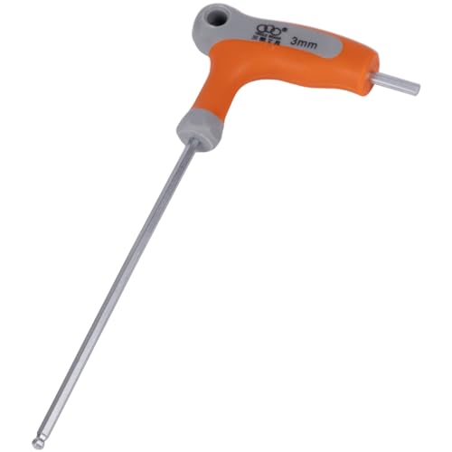 Larcele 1 Stück Innensechskantschlüssel Sattelschlüssel T-Griff mit Kugelkopf CR-V 2-10mm NLJBS-01(3mm) MEHRWEG von Larcele