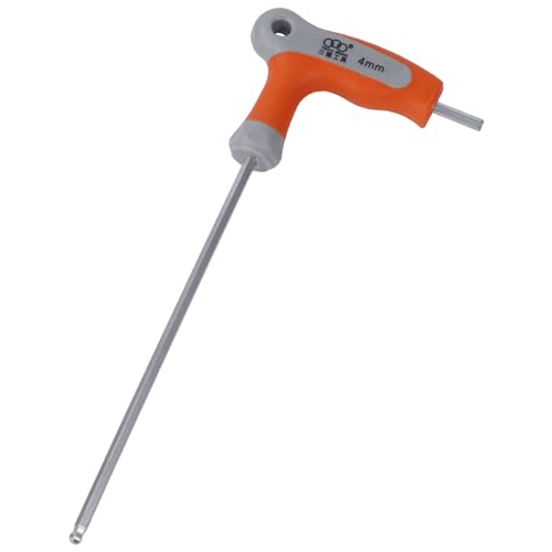 Larcele 1 Stück Innensechskantschlüssel Sattelschlüssel T-Griff mit Kugelkopf CR-V 2-10mm NLJBS-01(4mm) MEHRWEG von Larcele