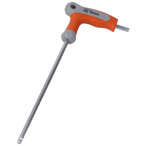 Larcele 1 Stück Innensechskantschlüssel Satz HX T-Griff mit Kugelkopf 2-10mm Metrisch (5mm) MEHRWEG von Larcele